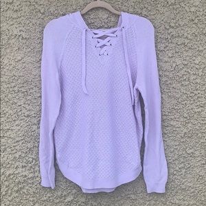 Lace Up Front Sweater-NWOT